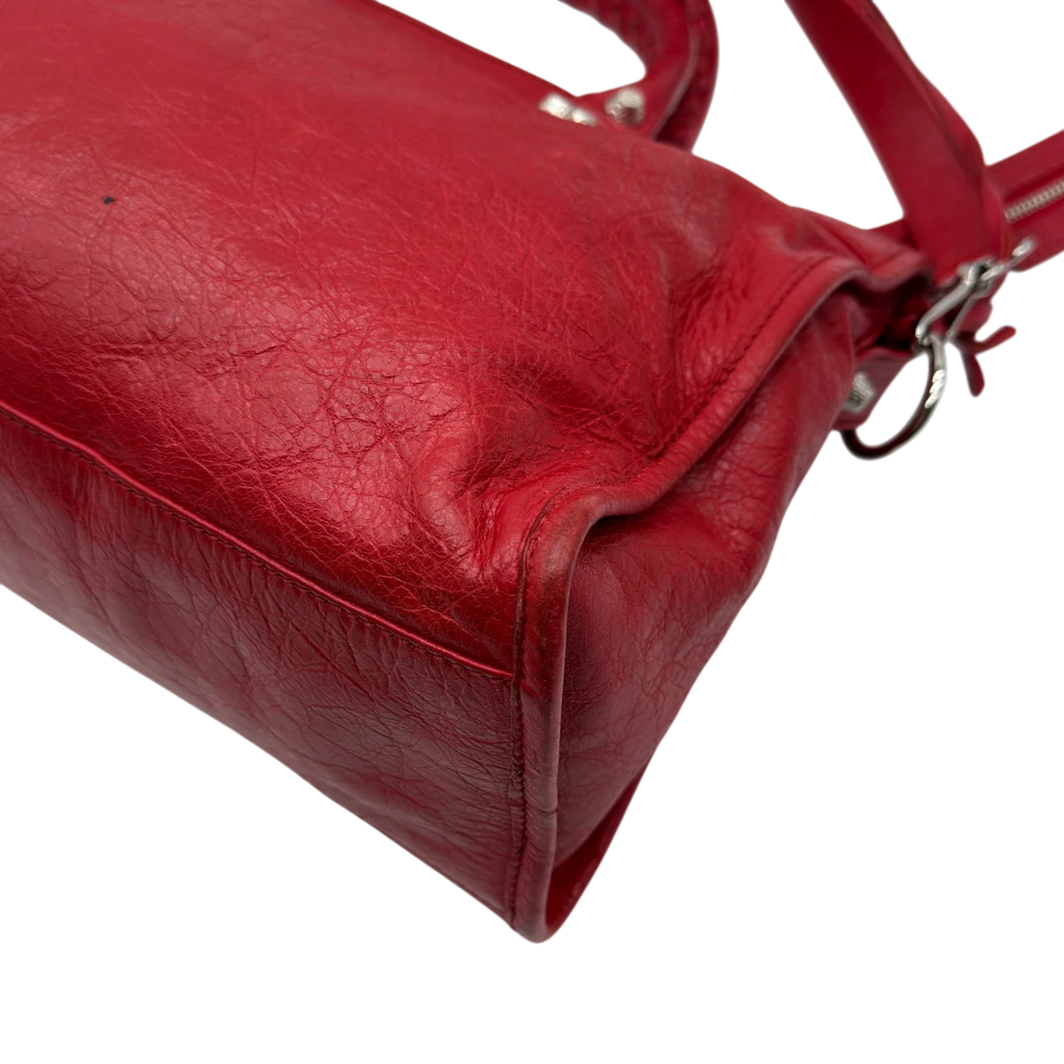 Balenciaga Handtasche Giant City aus Leder rot