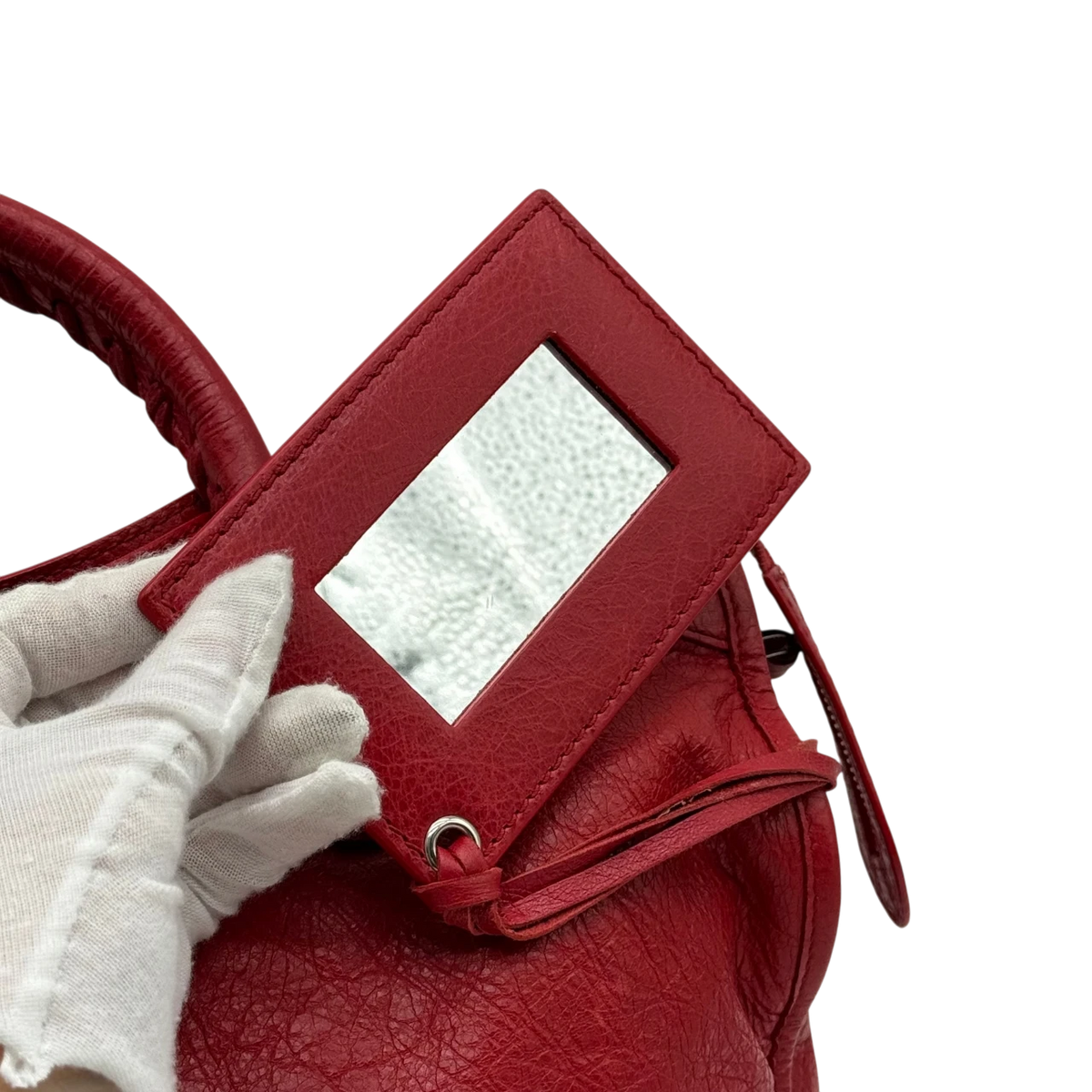 Balenciaga Handtasche Giant City aus Leder rot