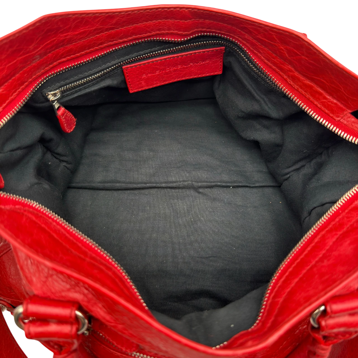 Balenciaga Handtasche Giant City aus Leder rot