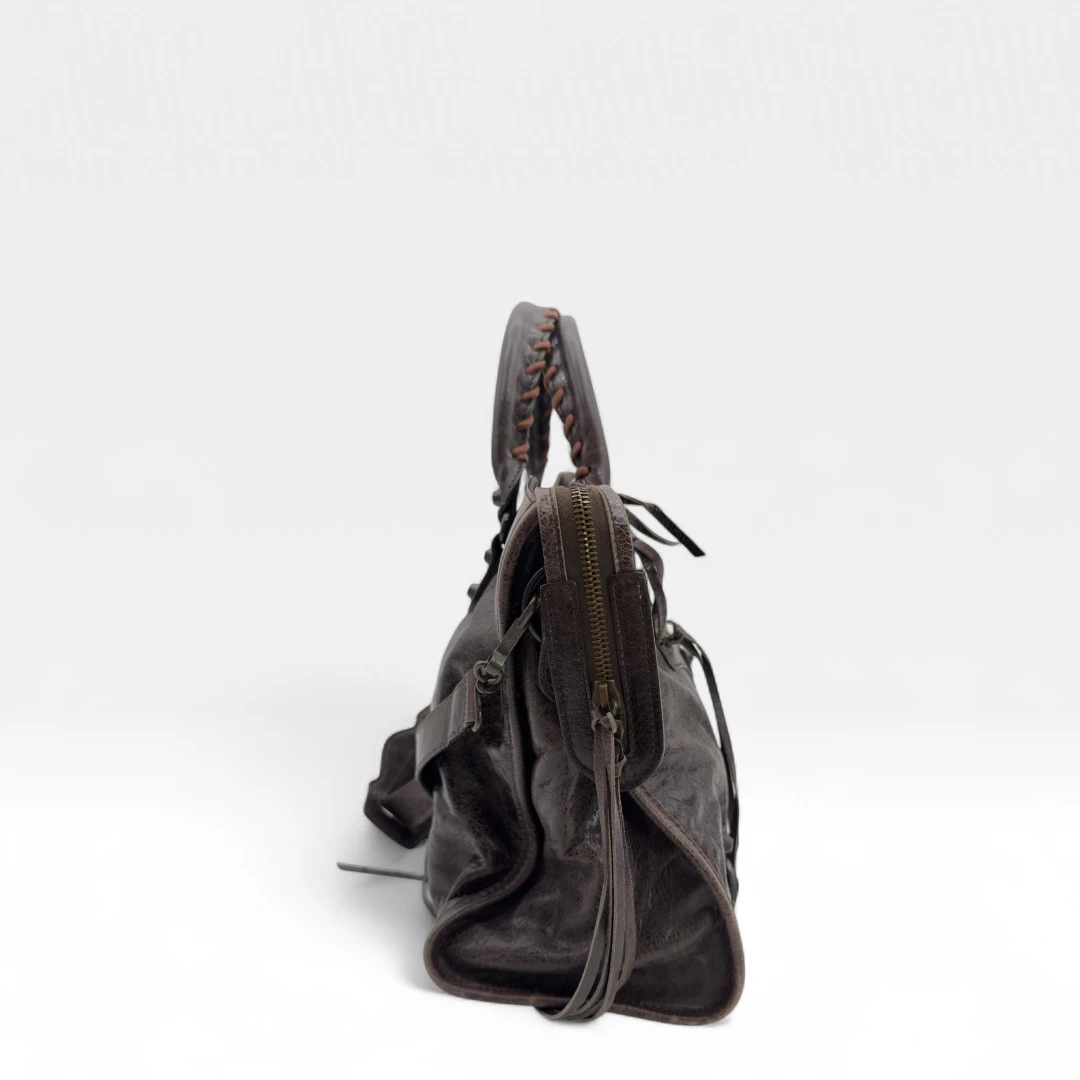 Balenciaga handbag Giant City bag dark brown