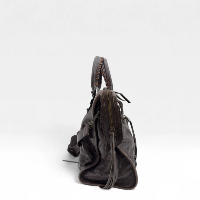 Balenciaga handbag Giant City bag dark brown