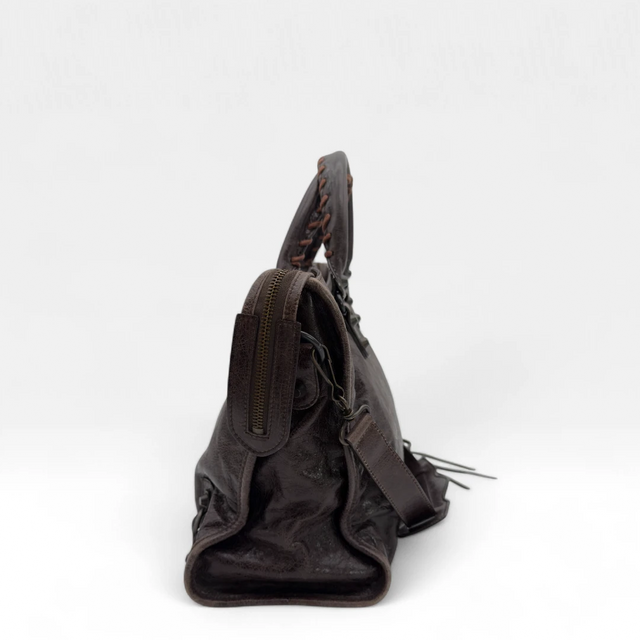 Balenciaga handbag Giant City bag dark brown
