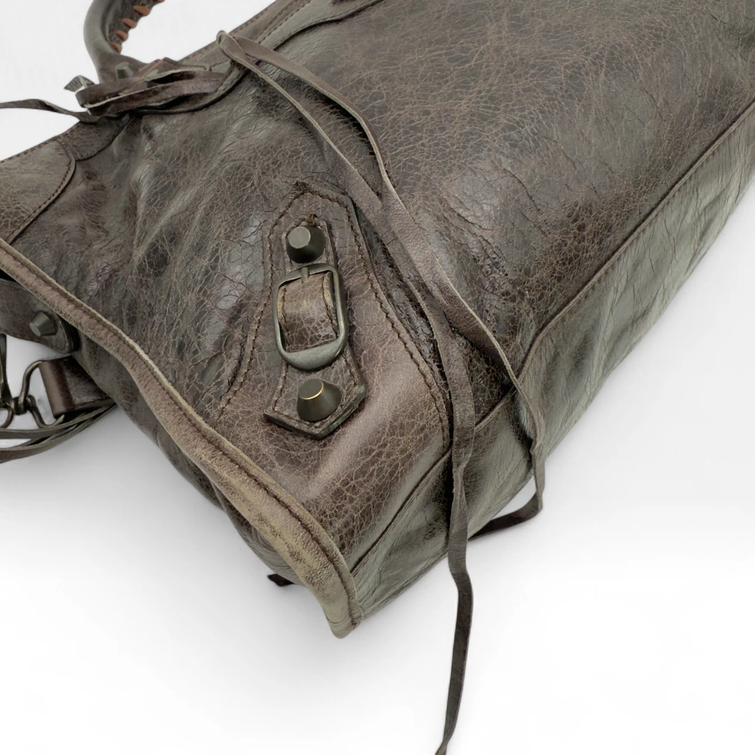 Balenciaga handbag Giant City bag dark brown