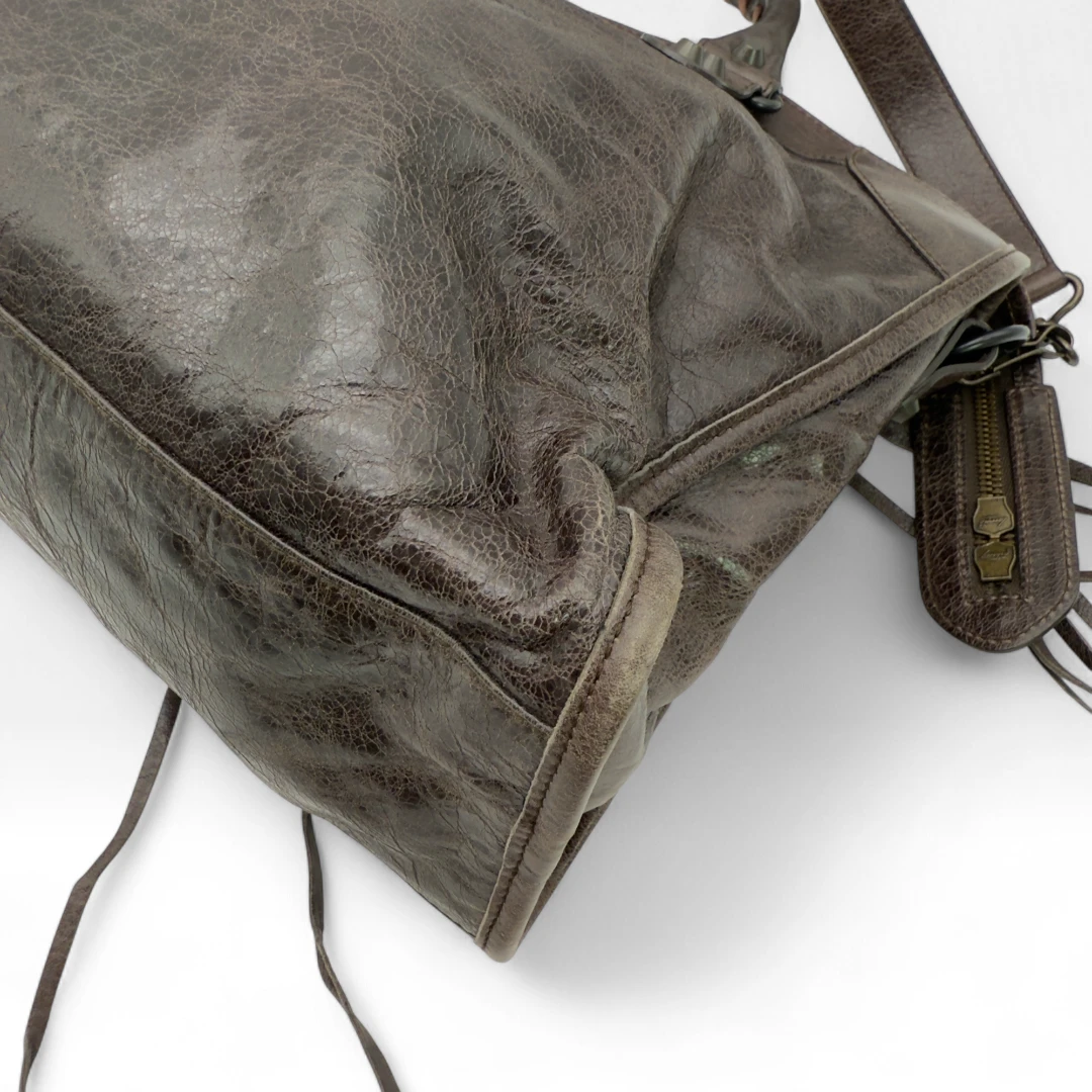Balenciaga handbag Giant City bag dark brown