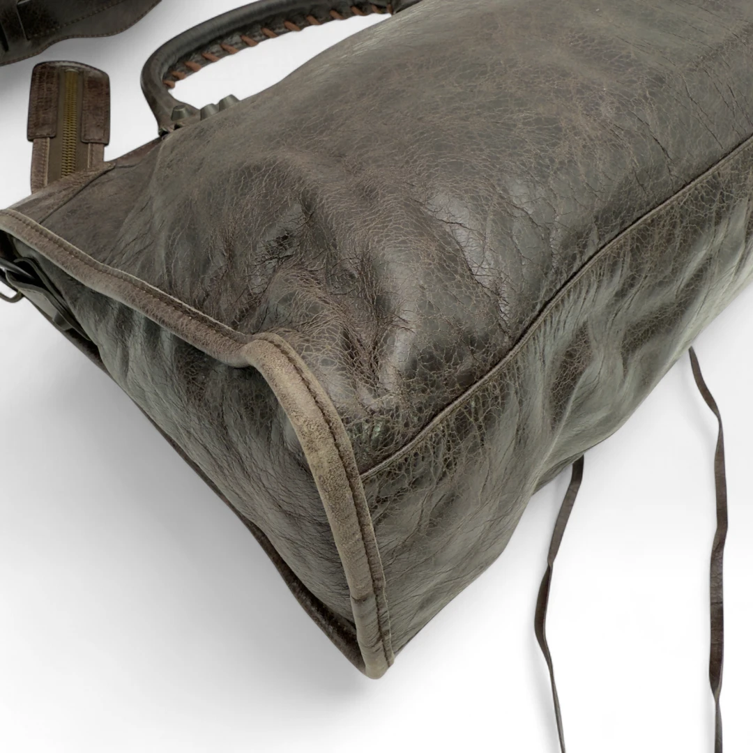 Balenciaga handbag Giant City bag dark brown