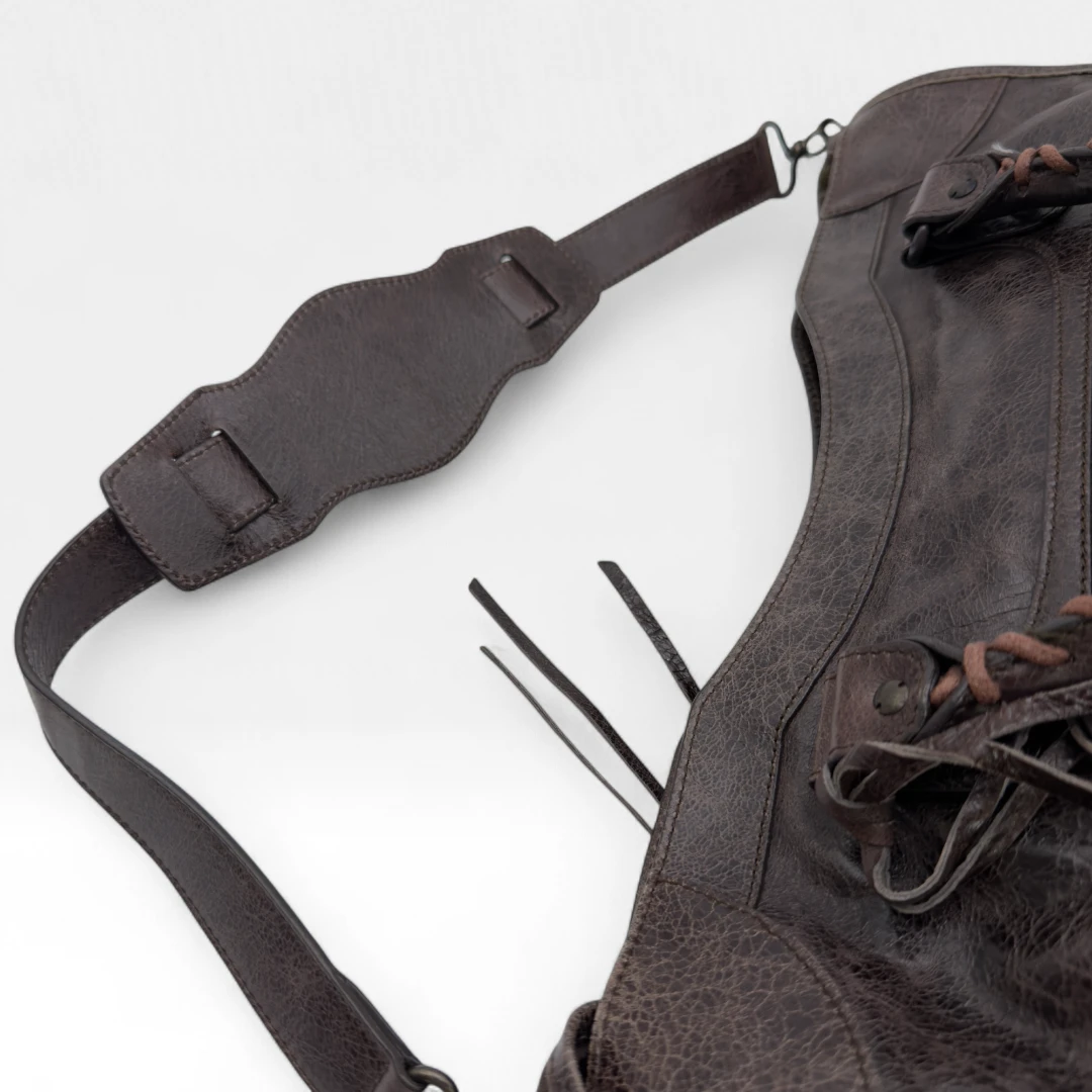 Balenciaga handbag Giant City bag dark brown