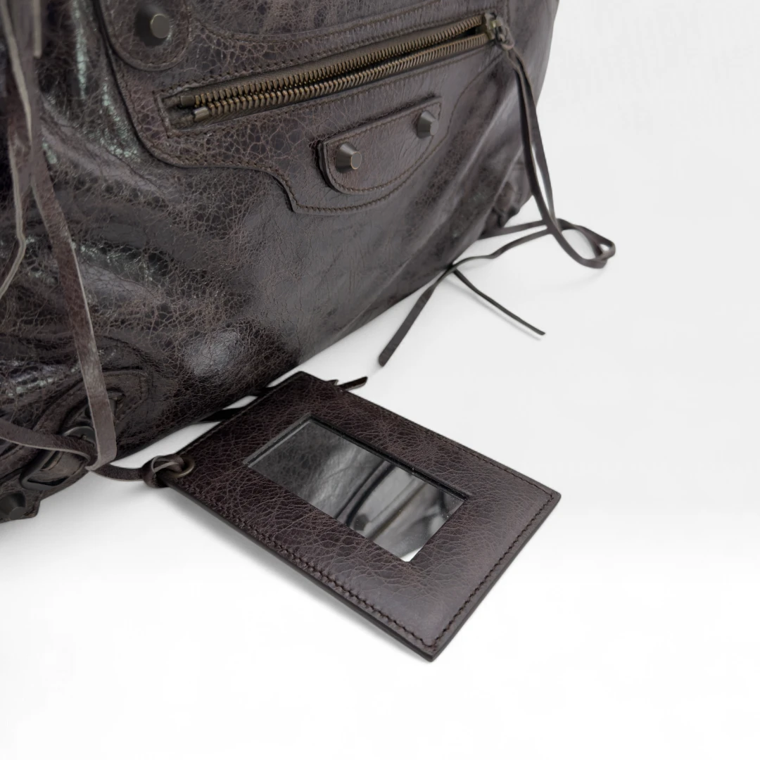 Balenciaga handbag Giant City bag dark brown
