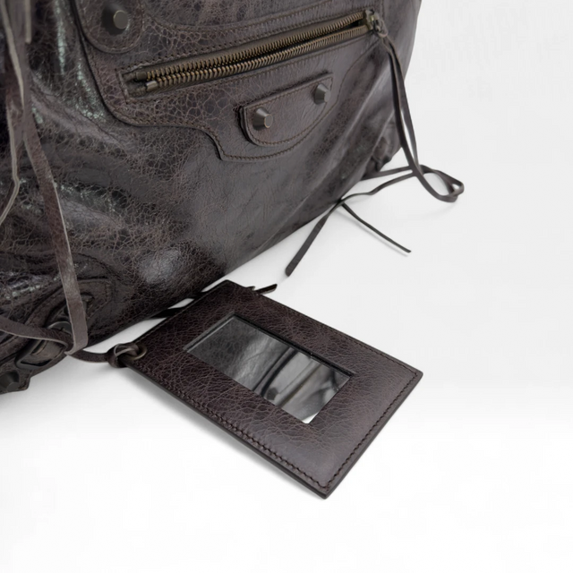 Balenciaga handbag Giant City bag dark brown