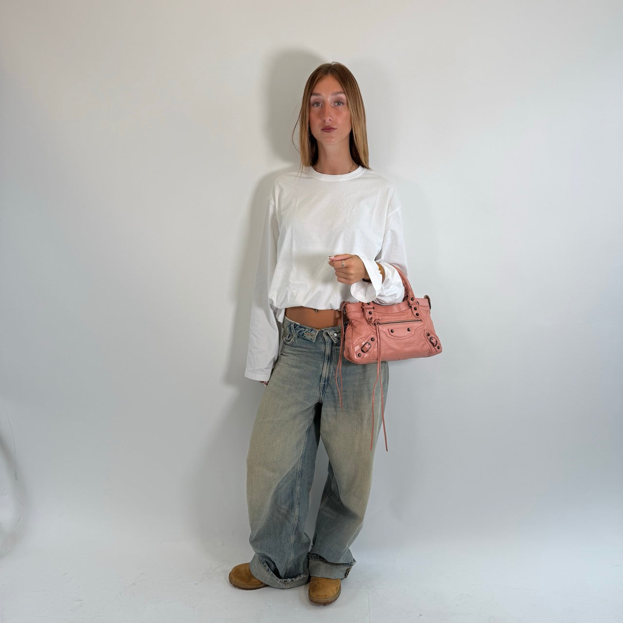 Balenciaga Handtasche Neo Classic City Bag aus Leder rosa