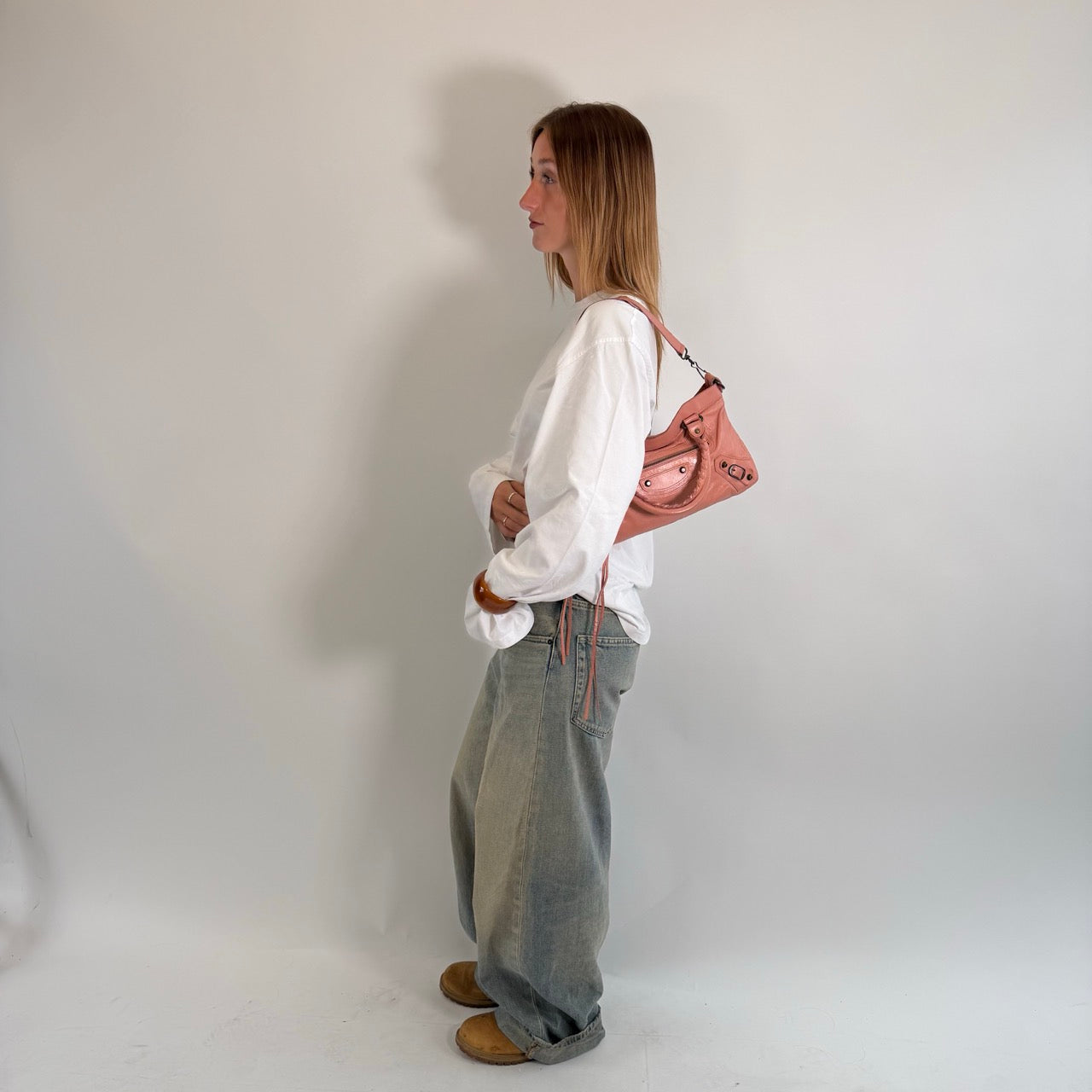 Balenciaga Handtasche Neo Classic City Bag aus Leder rosa