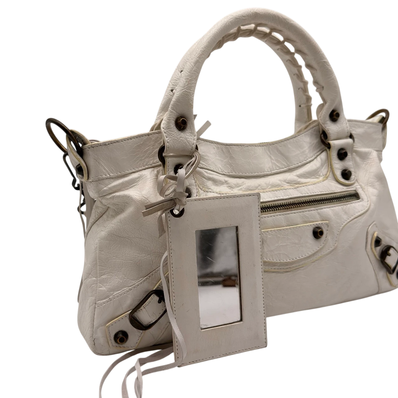 Balenciaga Handtasche Neo Classic City Bag aus Leder weiß