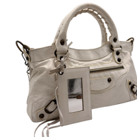 Balenciaga Handtasche Neo Classic City Bag aus Leder weiß