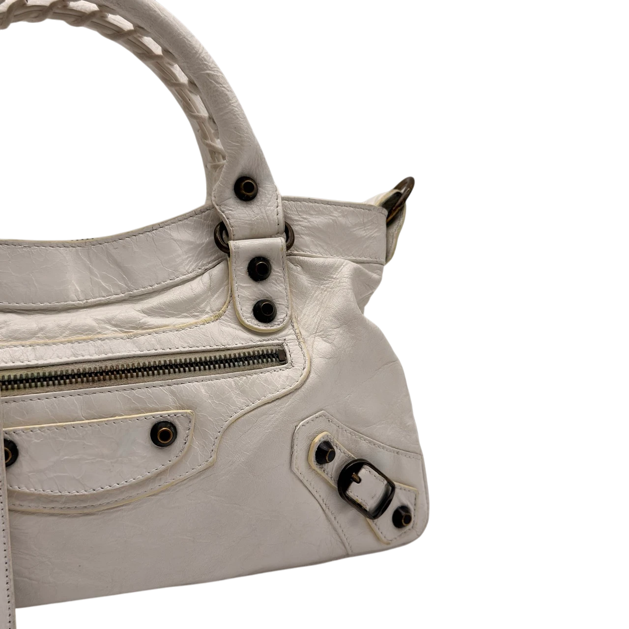 Balenciaga Handtasche Neo Classic City Bag aus Leder weiß