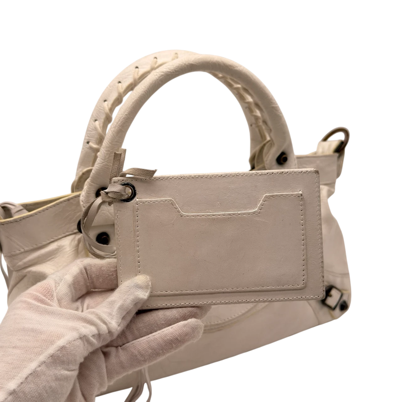 Balenciaga Handtasche Neo Classic City Bag aus Leder weiß