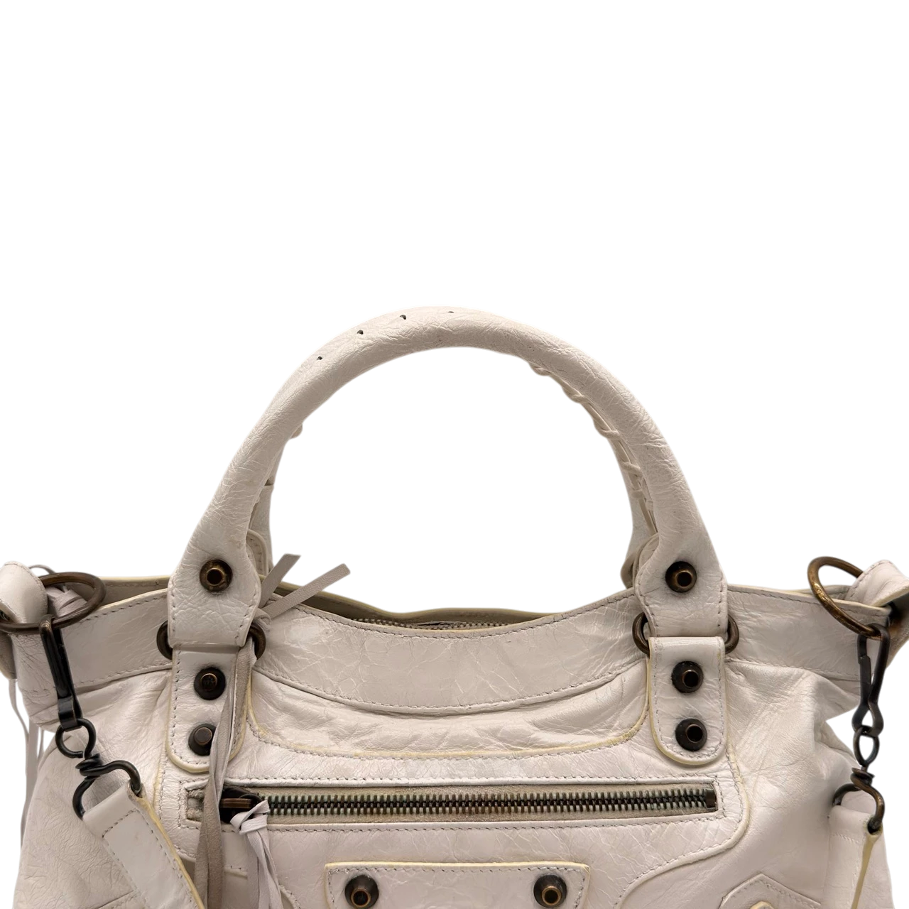 Balenciaga Handtasche Neo Classic City Bag aus Leder weiß