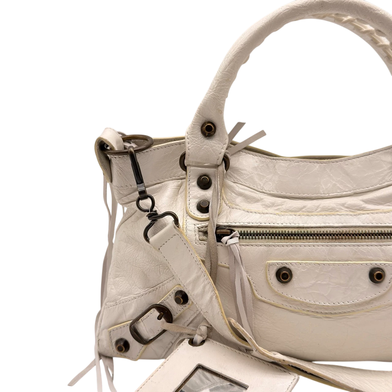 Balenciaga Handtasche Neo Classic City Bag aus Leder weiß