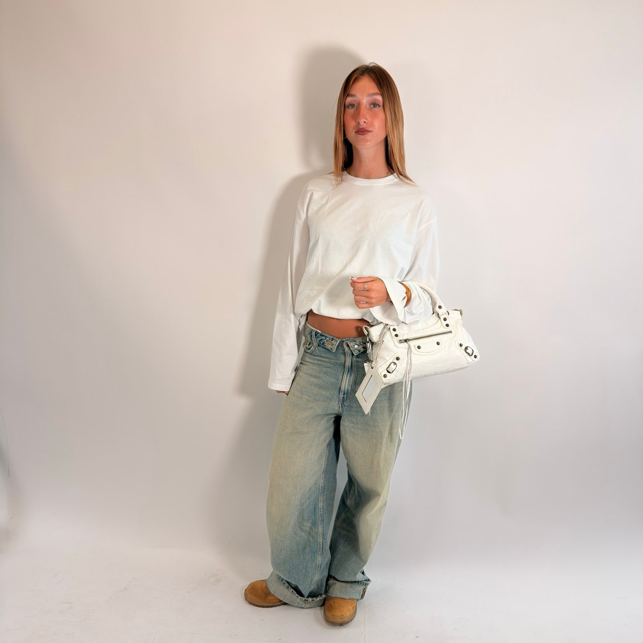 Balenciaga Handtasche Neo Classic City Bag aus Leder weiß