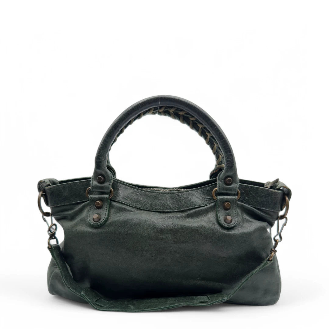 Balenciaga Handtasche The First City bag dunkelgrün