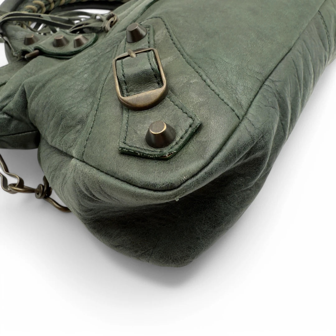 Balenciaga Handtasche The First City bag dunkelgrün