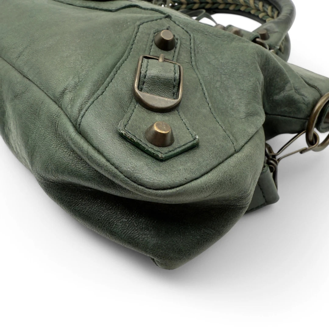 Balenciaga Handtasche The First City bag dunkelgrün