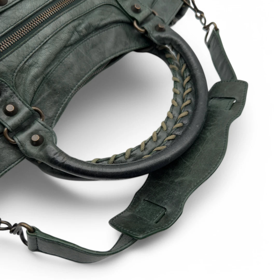 Balenciaga Handtasche The First City bag dunkelgrün