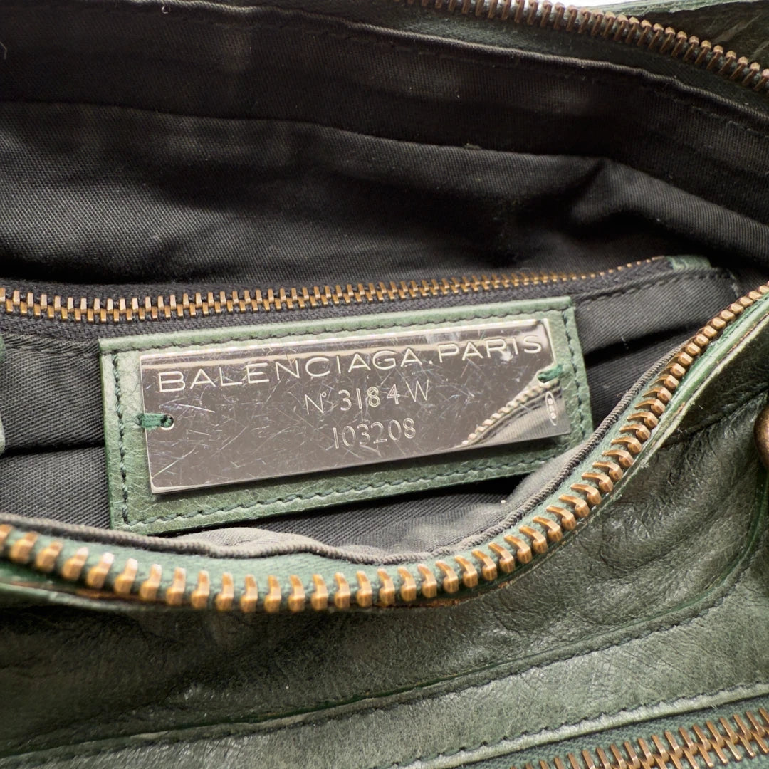 Balenciaga Handtasche The First City bag dunkelgrün