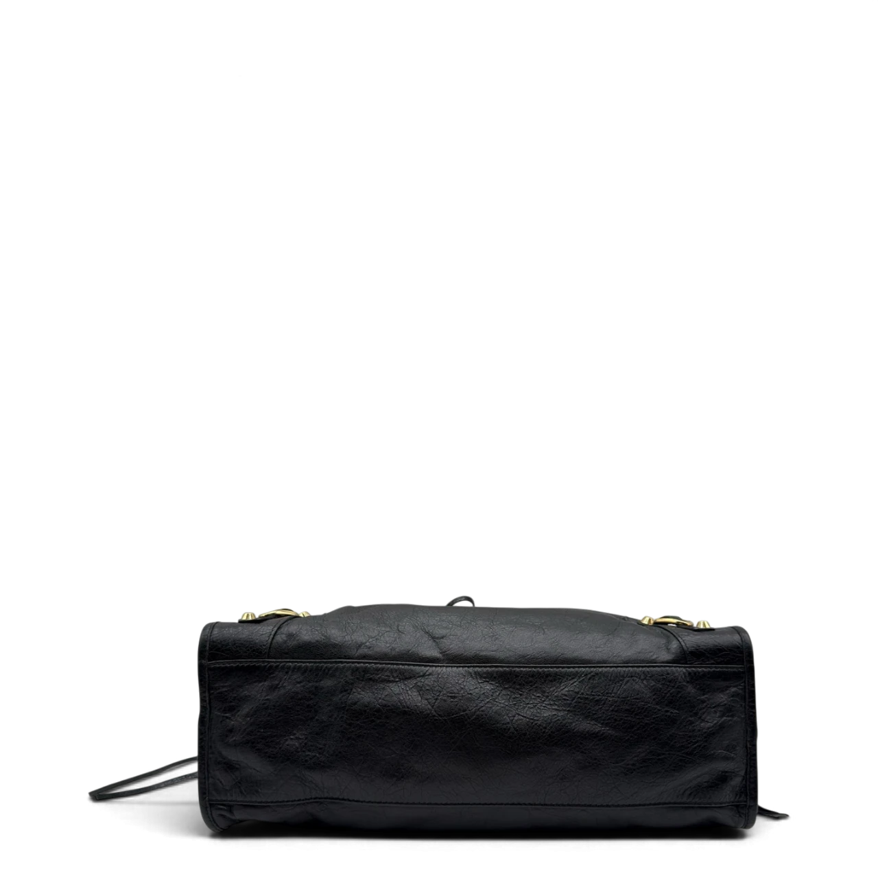 Balenciaga Schultertasche Classic City medium aus schwarzem Lammleder
