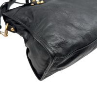 Balenciaga Schultertasche Classic City medium aus schwarzem Lammleder