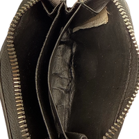 Bottega Veneta Geldbeutel Intrecciato Round Zip aus Leder schwarz