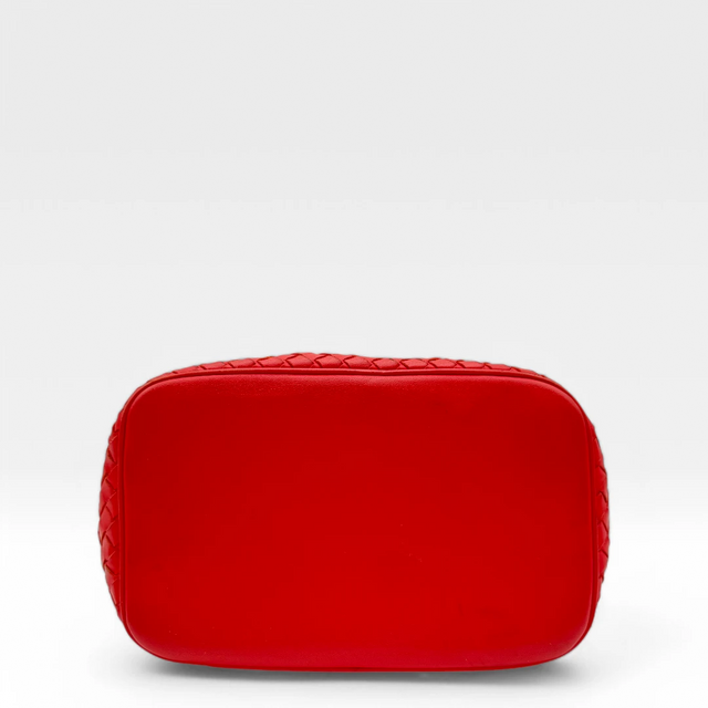 Bottega Veneta Handtasche Bucket Intrecciato rot