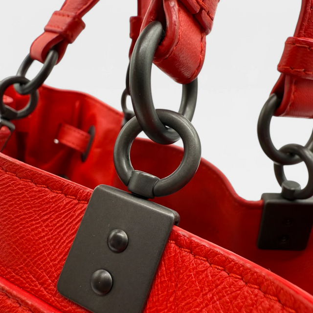 Bottega Veneta Handtasche Bucket Intrecciato rot