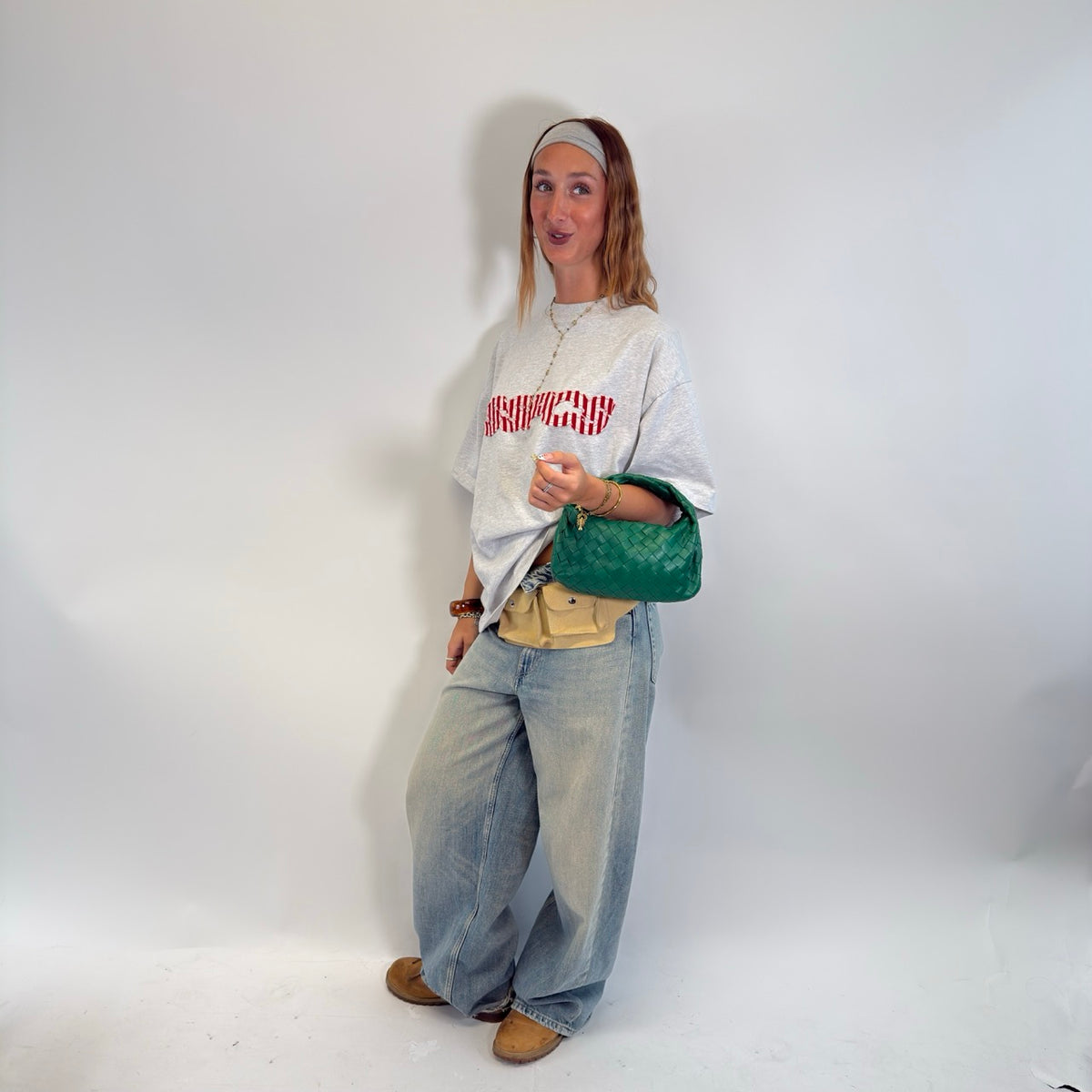 Bottega Veneta Schultertasche Mini Jodie grün