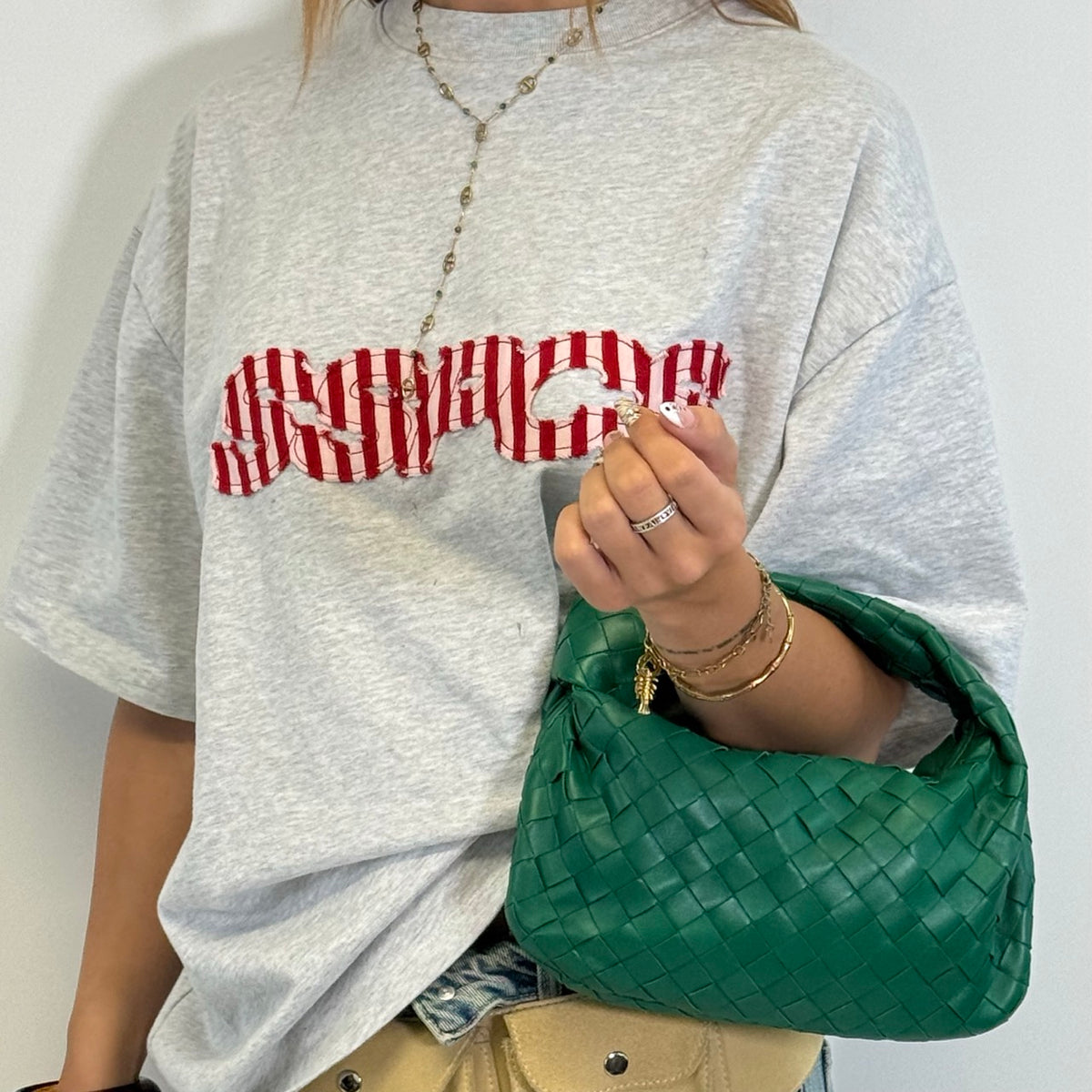 Bottega Veneta Schultertasche Mini Jodie grün