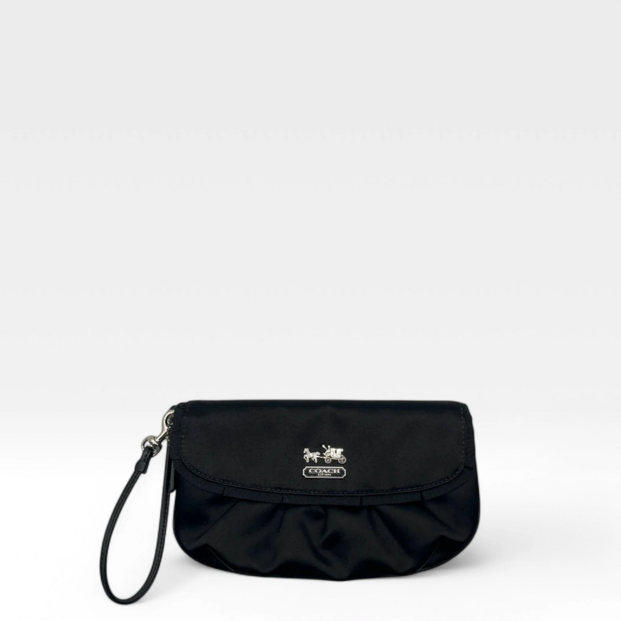 Coach Clutch mit Henkel Nylon Schwarz