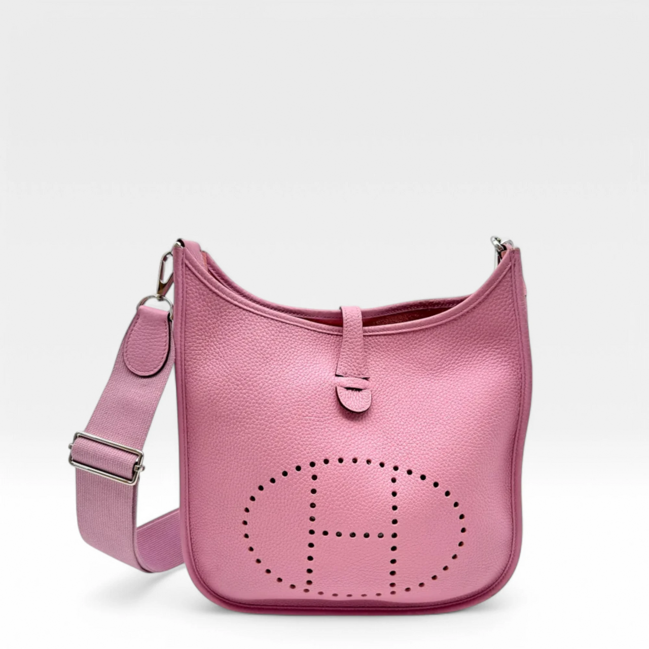 Hermes shoulder bag Evelyn PM 29 Clemence Mauve Sylvestre pink