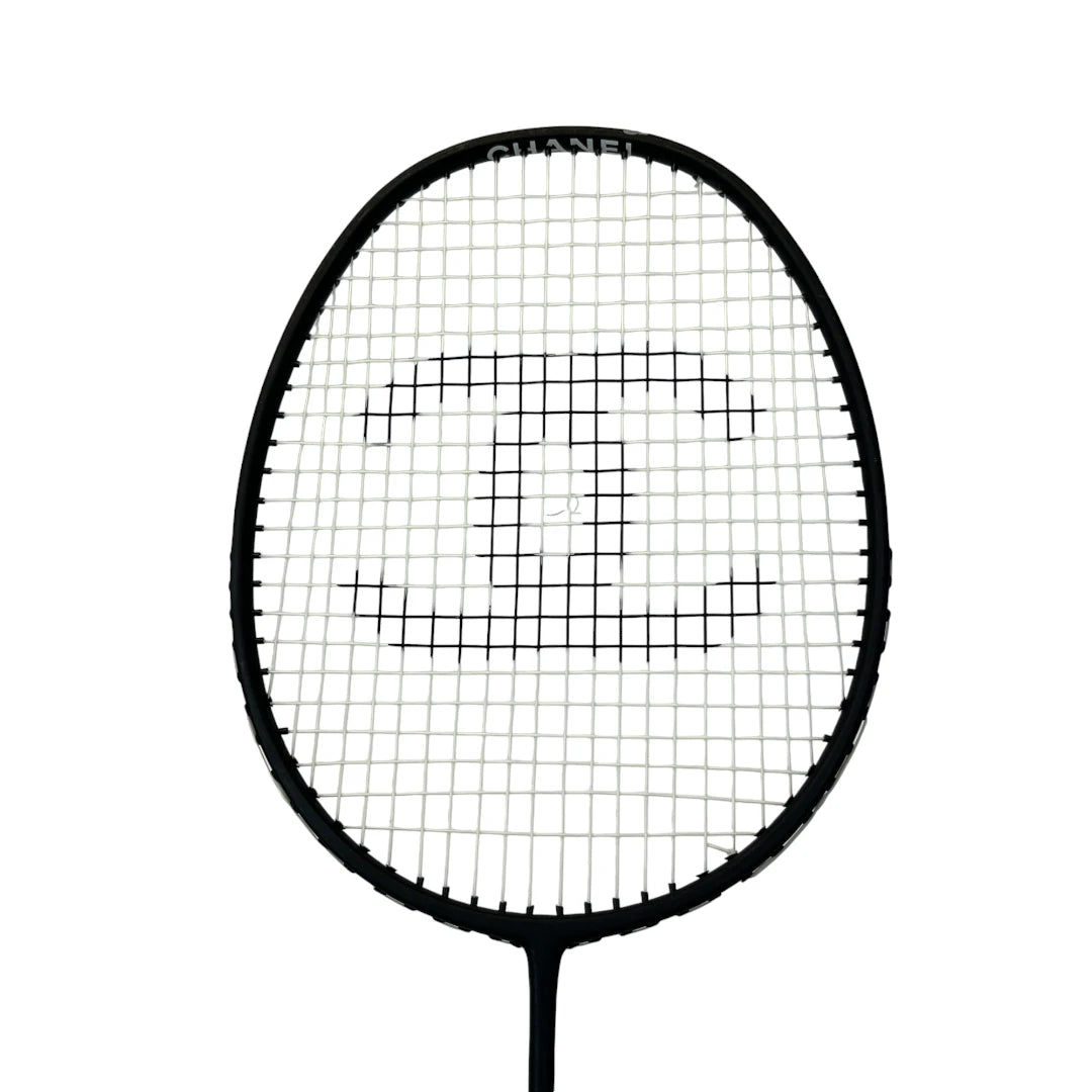 Chanel Badminton Racket Black White with Bag