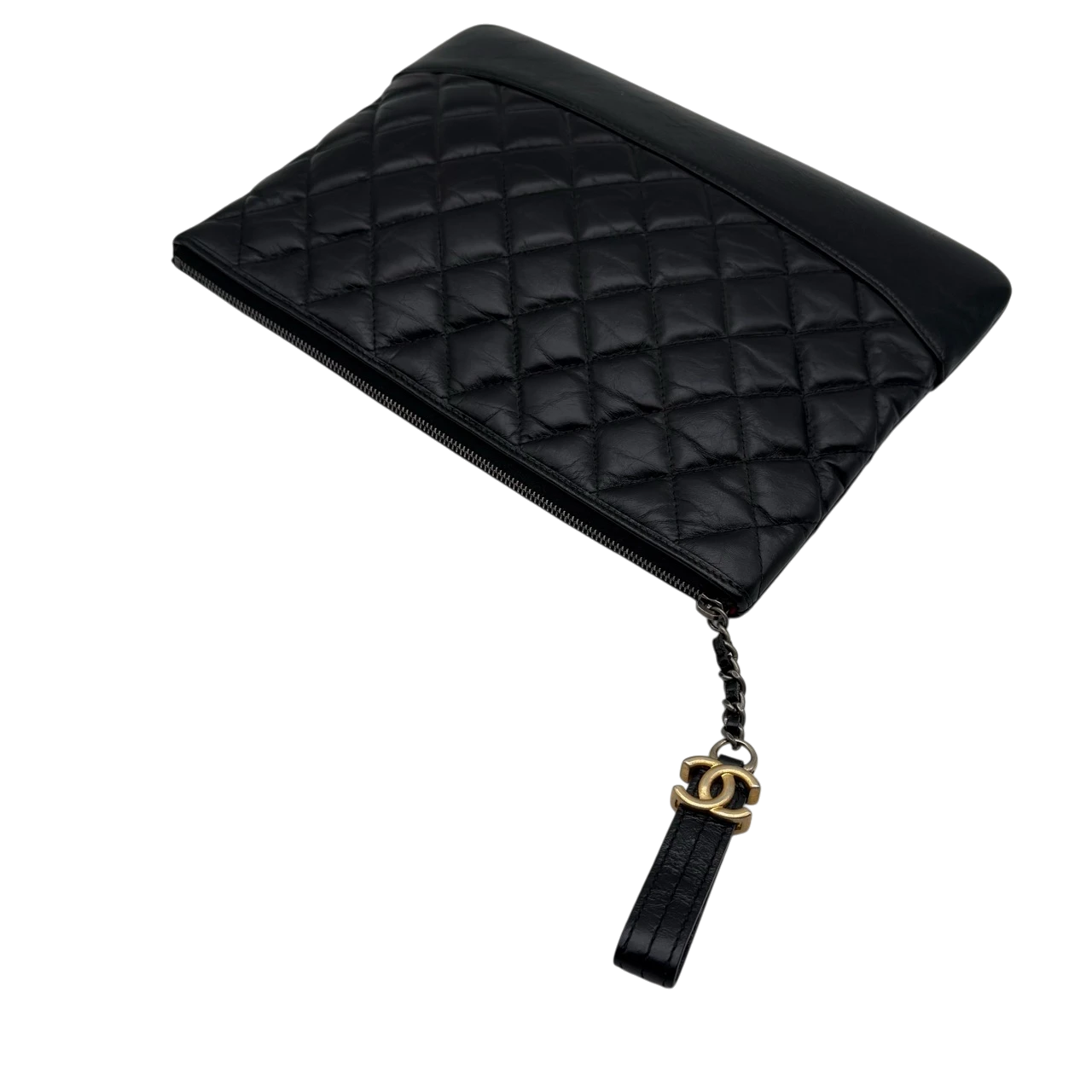 Chanel Clutch Gabrielle aus Leder schwarz