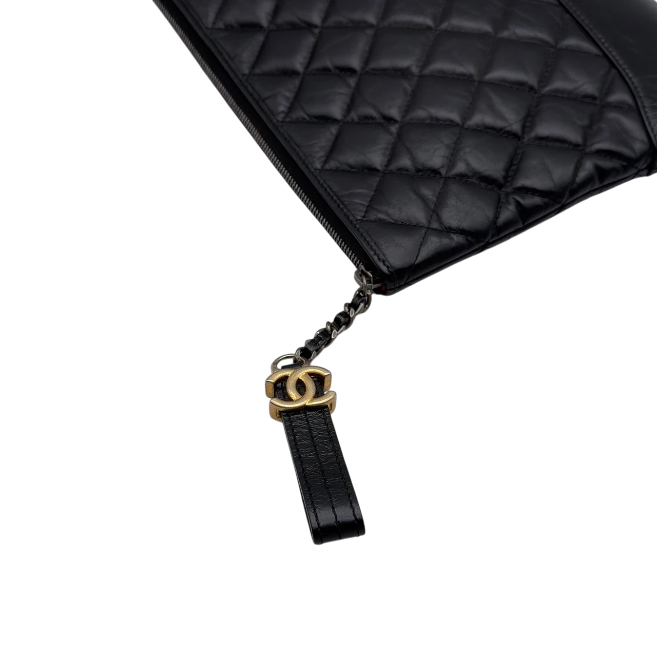 Chanel Clutch Gabrielle aus Leder schwarz