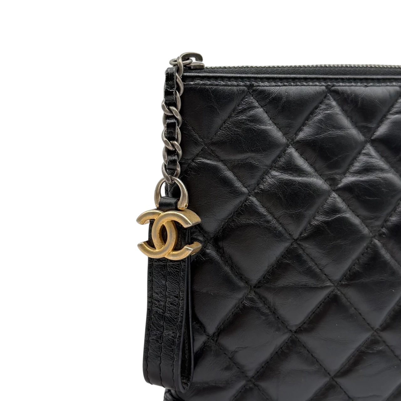 Chanel Clutch Gabrielle aus Leder schwarz