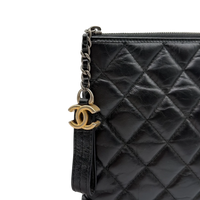 Chanel Clutch Gabrielle aus Leder schwarz