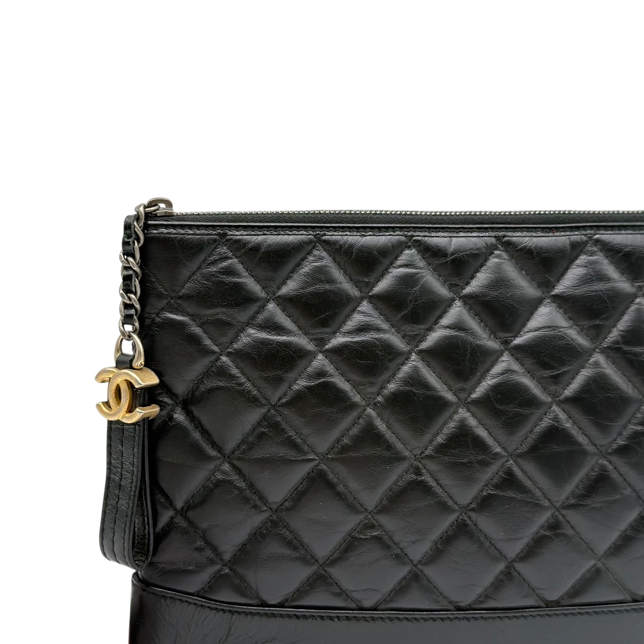 Chanel Clutch Gabrielle aus Leder schwarz