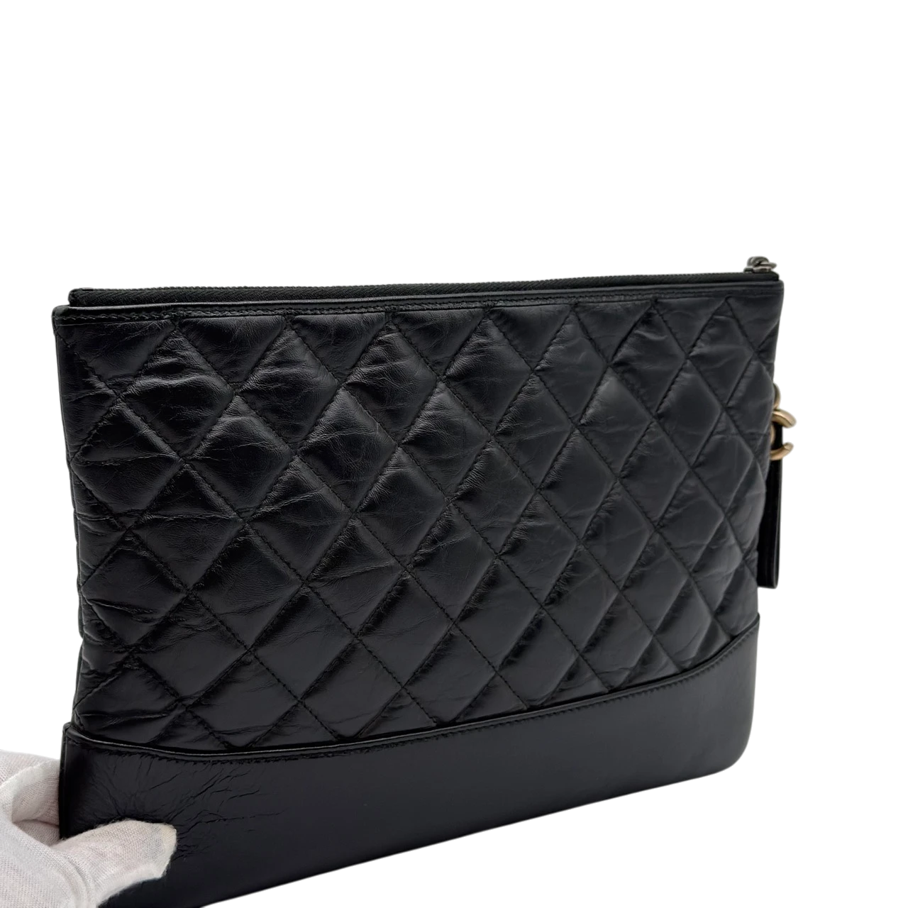 Chanel Clutch Gabrielle aus Leder schwarz