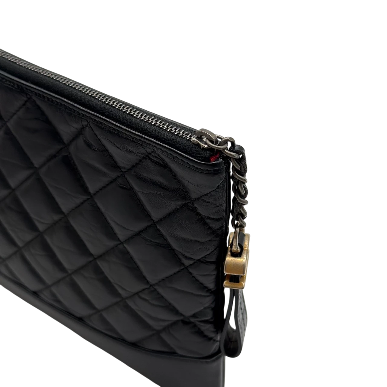 Chanel Clutch Gabrielle aus Leder schwarz