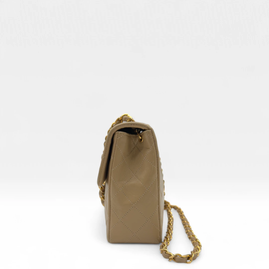 Chanel Handtasche Classic mini Square Single Flap beige