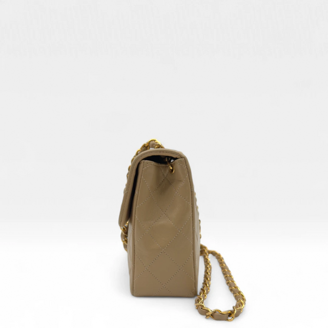 Chanel Handtasche Classic mini Square Single Flap beige