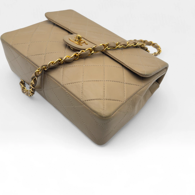 Chanel Handtasche Classic mini Square Single Flap beige