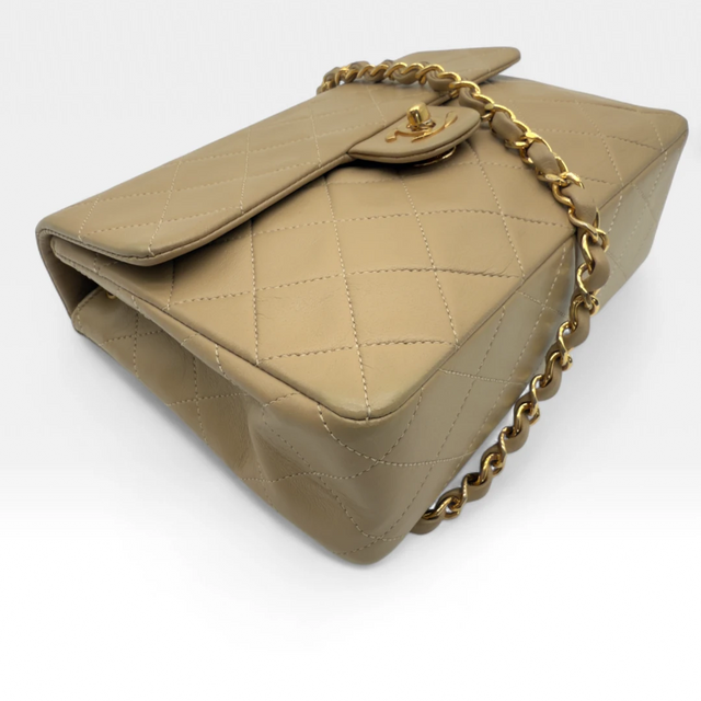 Chanel Handtasche Classic mini Square Single Flap beige