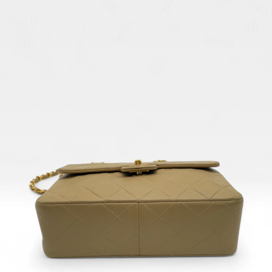 Chanel Handtasche Classic mini Square Single Flap beige