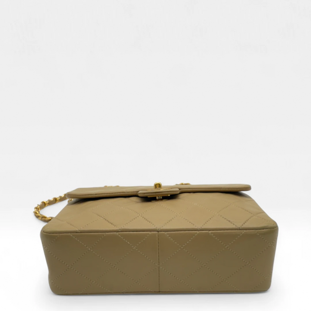Chanel Handtasche Classic mini Square Single Flap beige