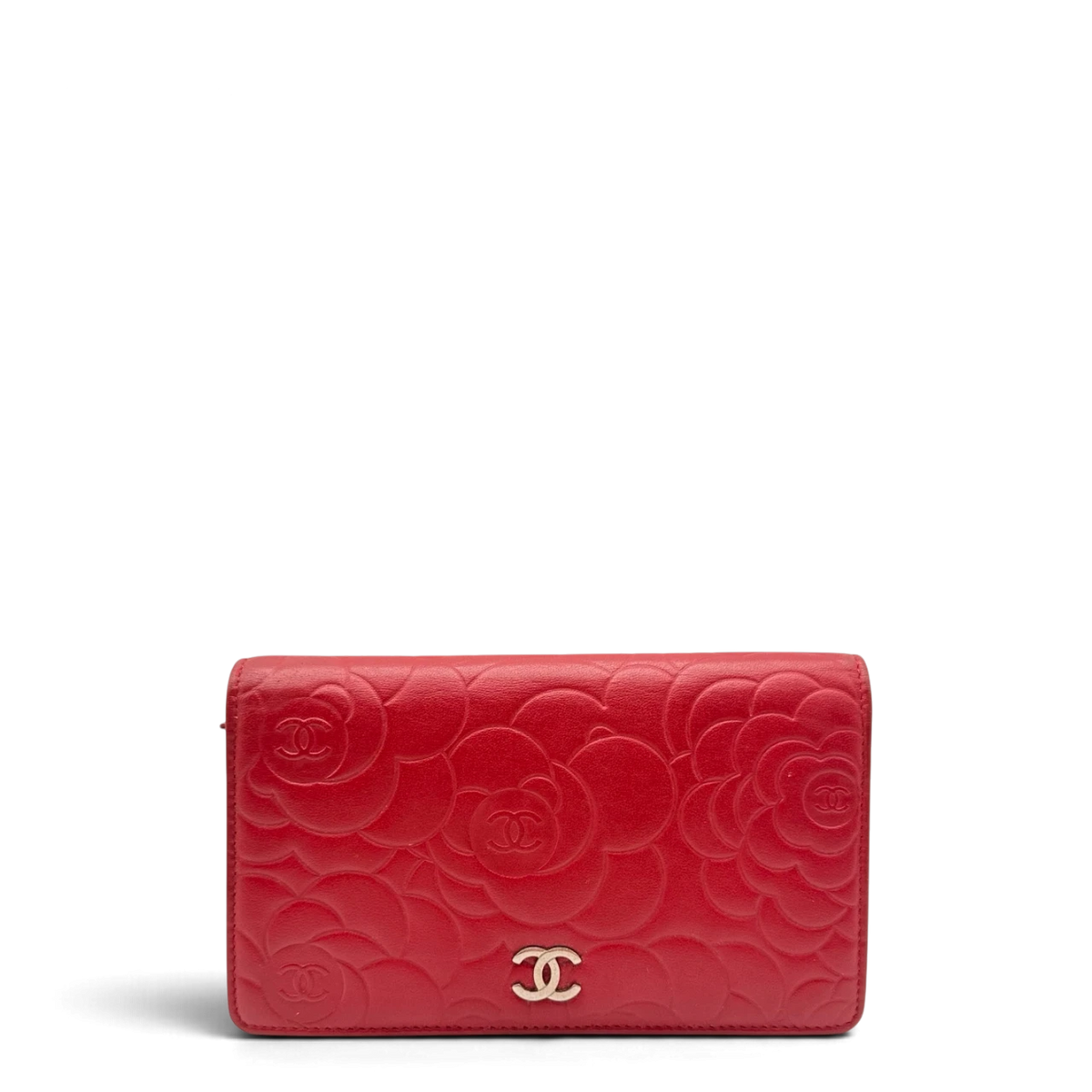 L*d様 CHANEL財布 Chanel Camellia red lambskin wallet | Second Hand
